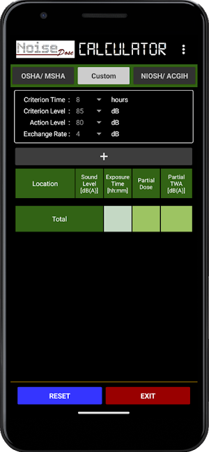 Noise Dose Calculator Screenshot 1