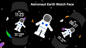 Astronaut Earth Watch Face Screenshot 1