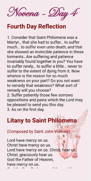 Saint Philomena Devotion Screenshot 2