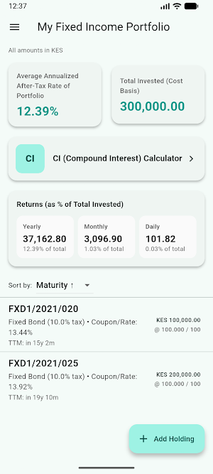 Bond Portfolio Manager Screenshot 0