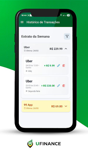 Ufinance: Metas p/ Motoristas Screenshot 2