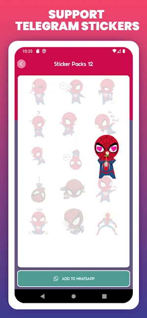 Spider Stickers For Man Screenshot 2