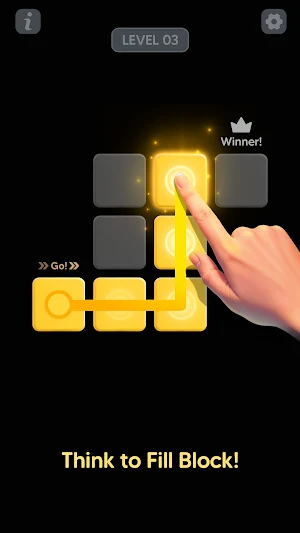 Single Line Block Fill Puzzle Screenshot 2
