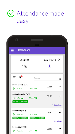 Checkin - Attendance tracker with QR / GPS Screenshot 0