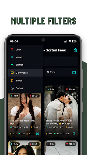 FeedSort: Sort & Export Videos Screenshot 0
