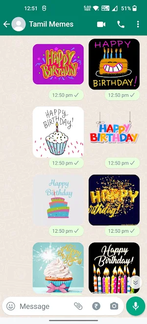 Happy Birthday Stickers Screenshot 0