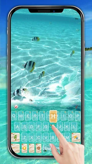 Sea Surfing Keyboard Theme Screenshot 0