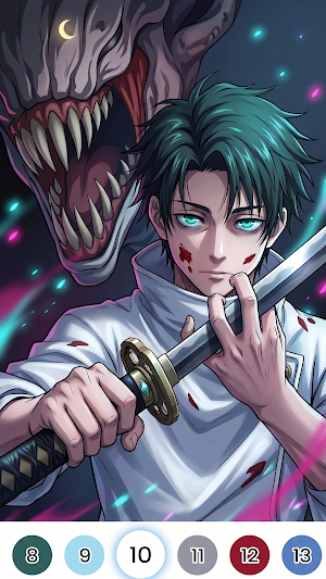 Anime Fan - Coloring By Number Screenshot 2