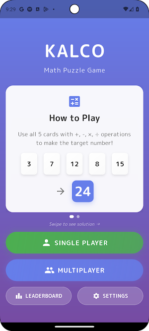 KALCO: 24 Game Number Puzzle Screenshot 0