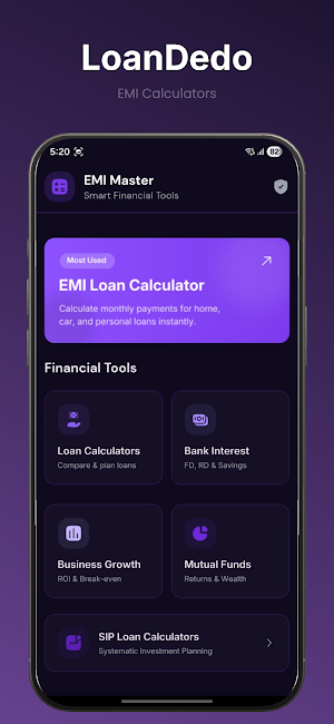 LoanDedo EMI Loan Calculator Screenshot 1
