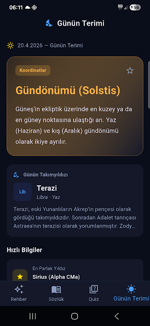 Takımyıldızlar Rehberi Screenshot 1