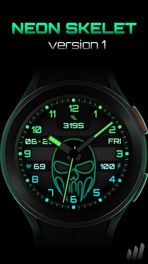 NW Neon Skelet Watch Face Screenshot 0