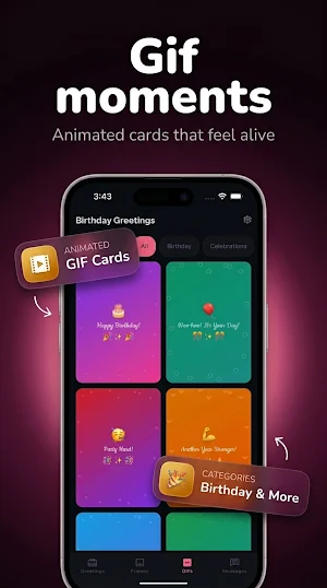 Birthday Cards: Maker & Wishes Screenshot 2