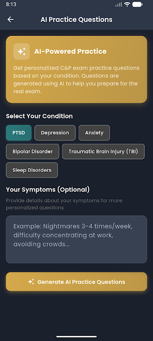 VA Claims Coach: AI Exam Prep Screenshot 2