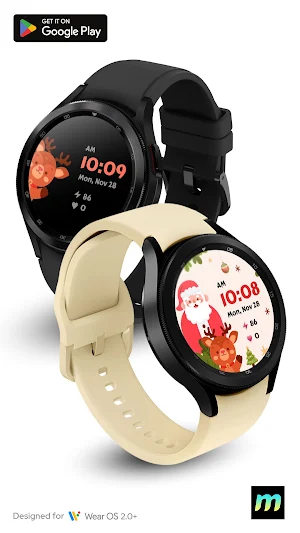 Moepaw Christmas Watch Face 02 Screenshot 1
