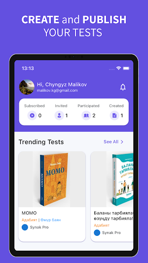 Synak Pro - Create, Join Tests Screenshot 3