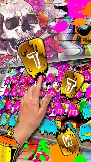 Swaggy Graffiti Keyboard Theme Screenshot 2