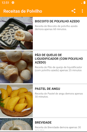 Receitas de Polvilho Screenshot 1