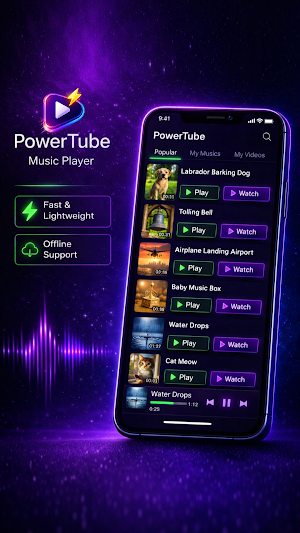 PowerTube: Music Player Screenshot 0