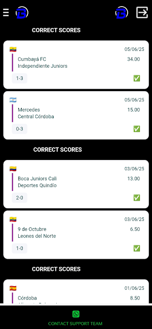 Correct Scores Blaize Screenshot 3