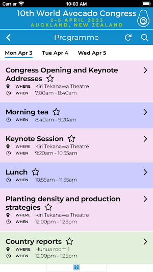 10th World Avocado Congress Screenshot 2