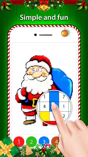 Christmas Pixel Art - Color by No. Coloring Pages Screenshot 1