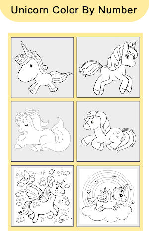 Unicorn Color By Number Screenshot 3