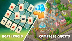 CityMix: Solitare & Town Story Screenshot 1