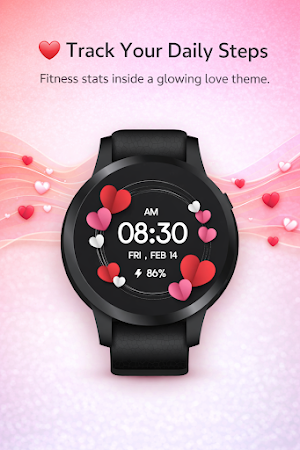 Love Hearts Digital WatchFace Screenshot 3