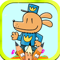 Dog Man : Coloring Book
