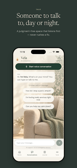Vela: Anxiety & Panic Relief Screenshot 2
