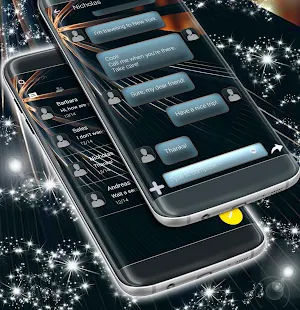 Black SMS Theme screenshot 2