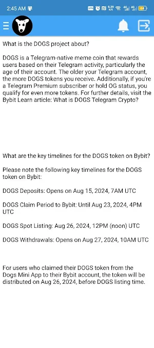 DOGS TOKEN: Community Help Screenshot 1