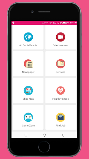 All in One Social Browser App Screenshot 1