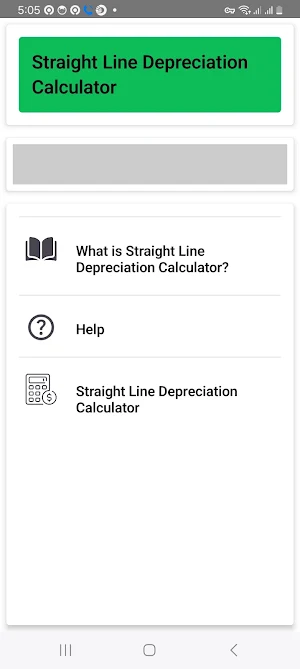 Straight Line Depreciation Screenshot 0