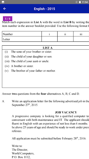 English Past Papers O Level Screenshot 3