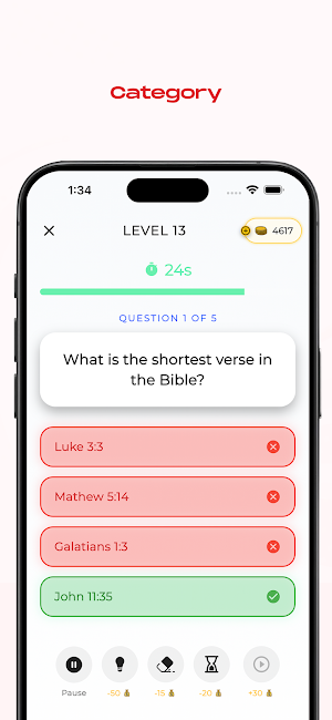 Bible Quiz Game Offline Screenshot 2