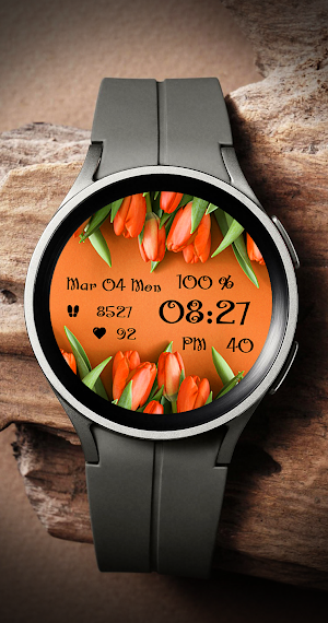EY37 Tulips 8 March WatchFace Screenshot 0
