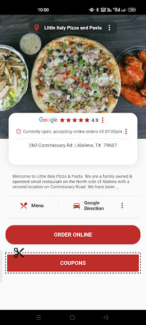 Little Italy Pizza and Pasta Screenshot 1