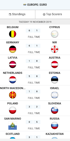 Football Live Scores Screenshot 1