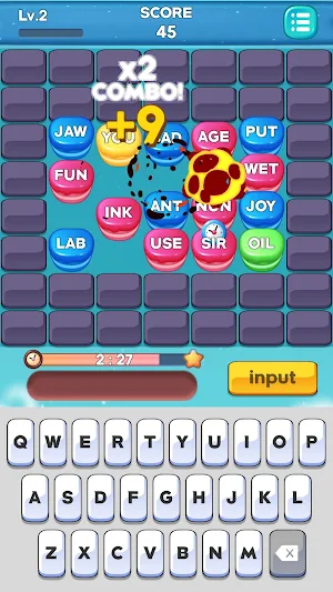 Word Pop! 3 Match Typing Game Screenshot 0