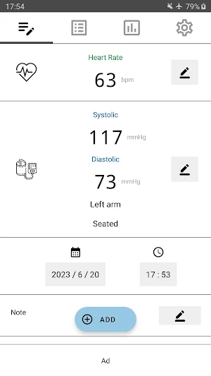 Blood Pressure Tracker Screenshot 0