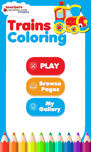 Trains & Locomotives Coloring Book Game Screenshot 0