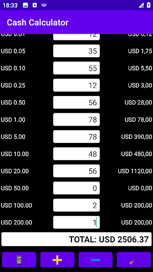 Cash Calculator Screenshot 1