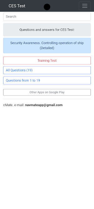 Security Awareness. CES Test Screenshot 0
