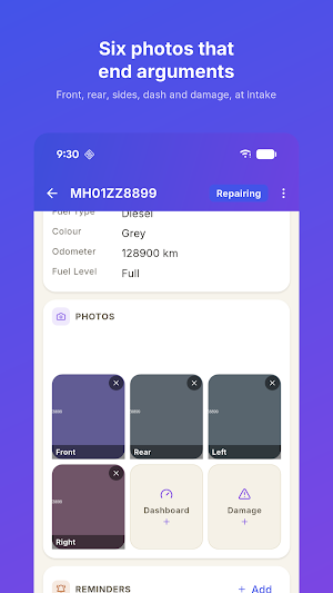Garage Job Card Screenshot 2