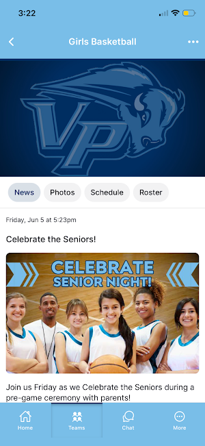 Vista PEAK Bison Athletics Screenshot 3