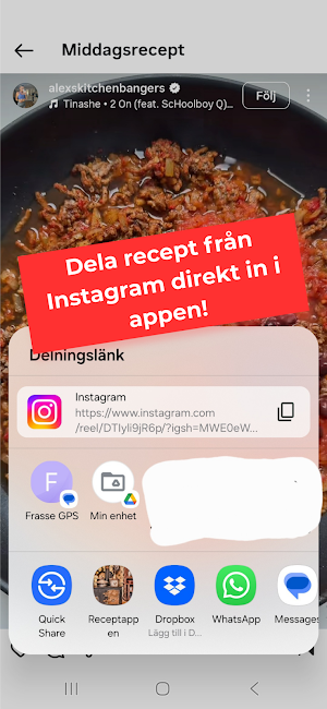 Mitt kök: meny, inköp, recept Screenshot 1
