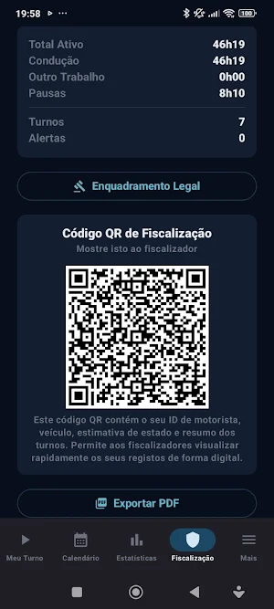 CHRONEX — Registo Ponto TVDE Screenshot 2