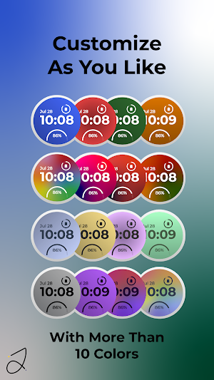 Simple Gradient Watch Face Screenshot 2